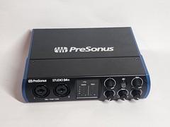 PreSonus Studio 24c Audio Interface with Audio-Technica AT2020 Mic, cable & Boom