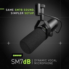 SHURE SM7dB Dynamic Microphone w Built-in Preamp for Podcast Recording open box