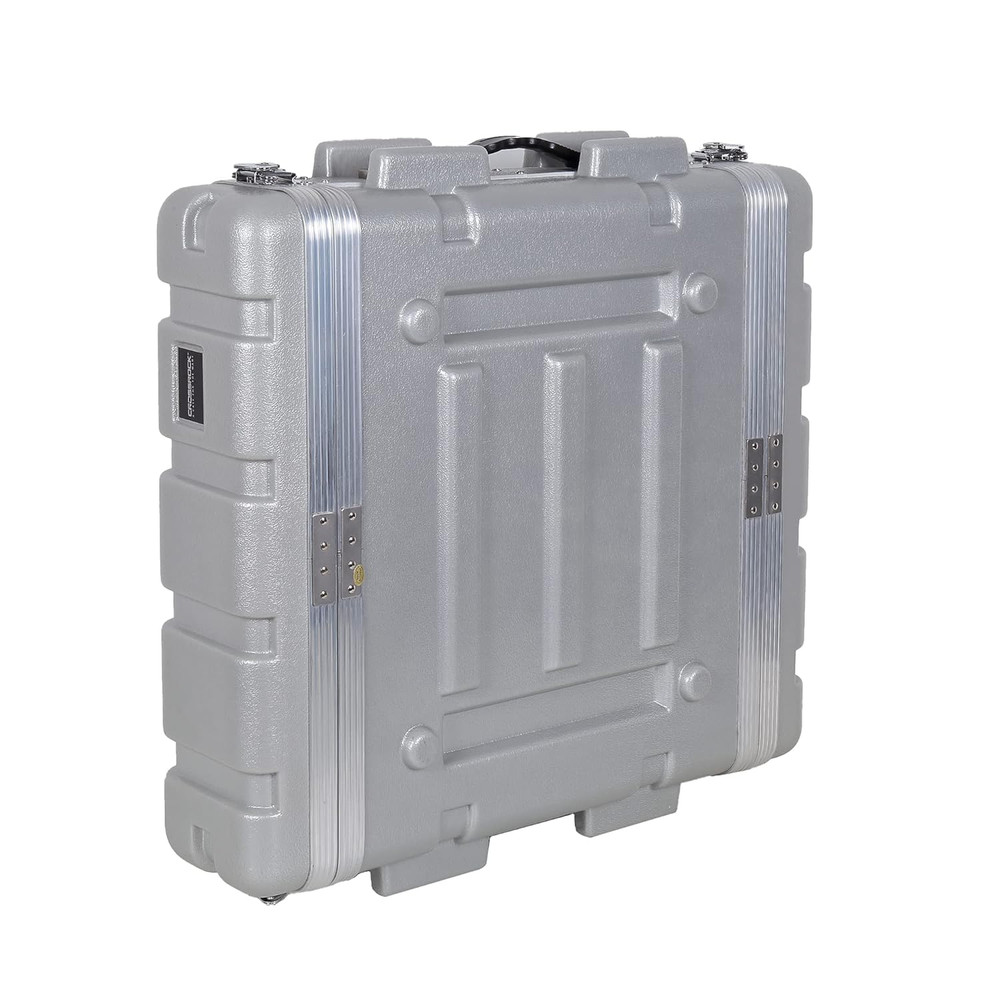 Stackable 2U Rack Case, Strong Molded with Heavy Duty Hardware, Standard 19.25”