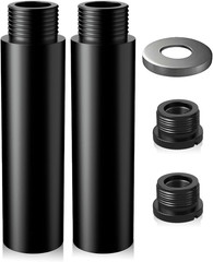 2 Pcs Mic Stand Extension Tube 5/8 Inch Microphone Extension Pipe Aluminum Alloy