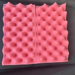 Pink Egg Crate Foam Acoustic Panels, 2 Pack