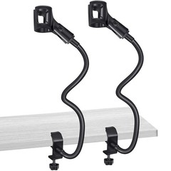 2 Sets Gooseneck Mic Stand 13 Inch Microphone Stand Flexible Gooseneck Deskto…