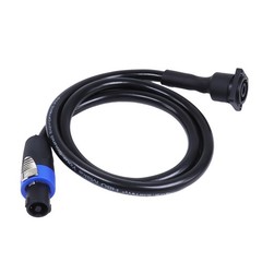3 Feet Speakon Male Plug to Female Socket Cable 4 Conductor Pro Panel Mount Wire