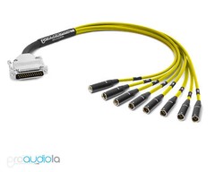 Premium DB25 DSUB Snake Mogami 2932 | Neutrik Rean Mini XLR-Male | Yellow 80 ft.
