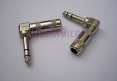 2x Pack 1/4″ Male Heavy Duty Right Angle TRS Stereo Audio Plug Jack Connector v2