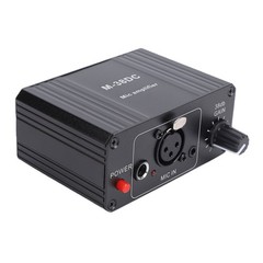 Microphone Preamp High Gain Adjustable For Professional Recording Black For