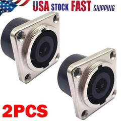 2x For Speakon Neutrik NL8MPR Loudspeaker/Amplifier 8 Pole Panel Connectors US