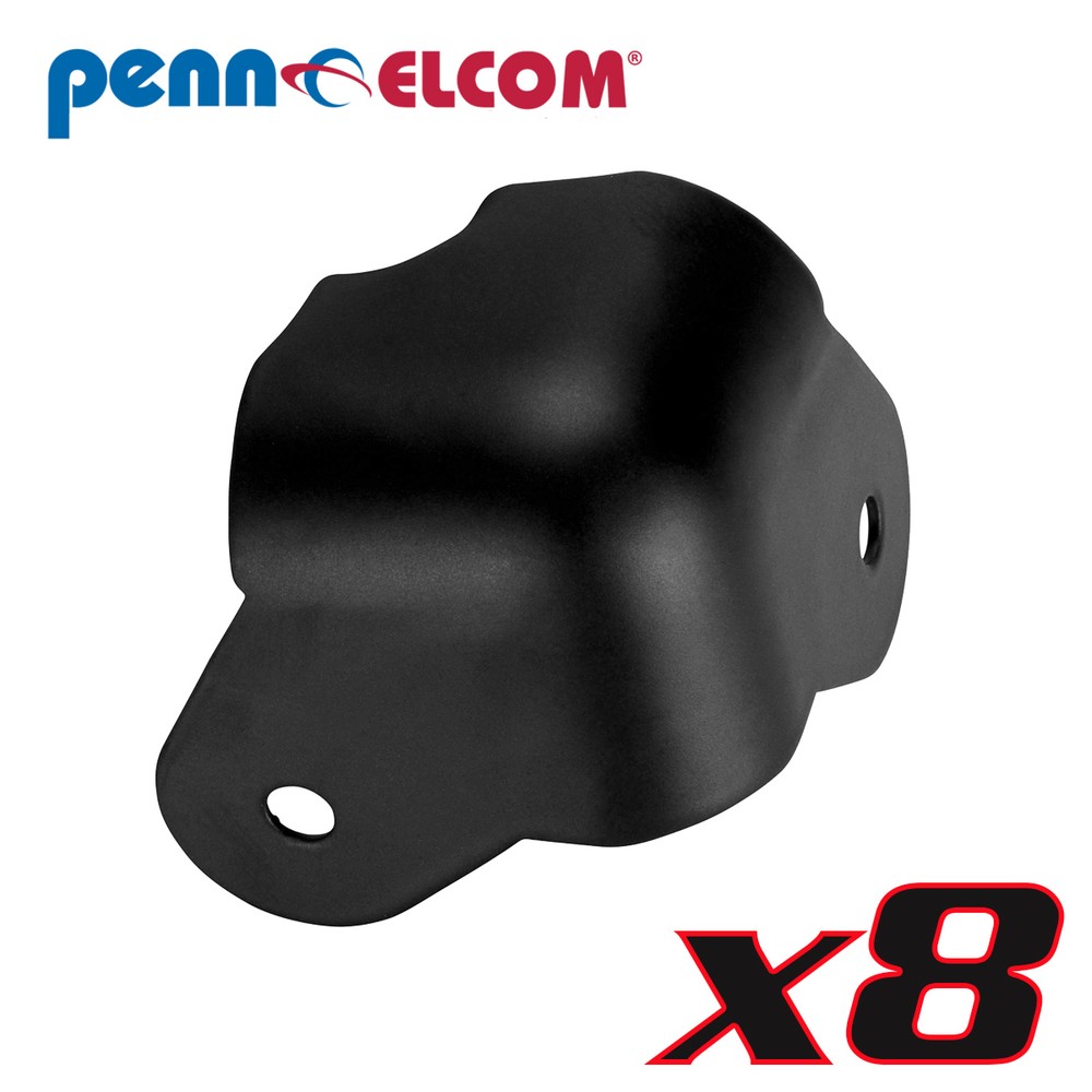 Eight Pack Penn Elcom C1819K High Quality Metal Steel Cabinet Corner Lipped