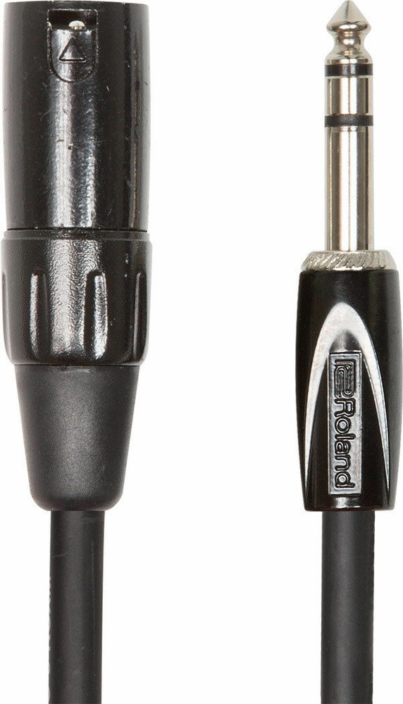 Roland RCC-15-TRXM Oxygen-Free XLR-M to 1/4″ TRS Hi-Quality Balanced Cable, 15ft