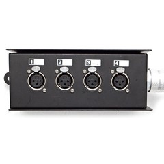Seismic Audio – SASH-4×35 – 4 Channel XLR Send Sub 35 Feet – 4 Channel, Black