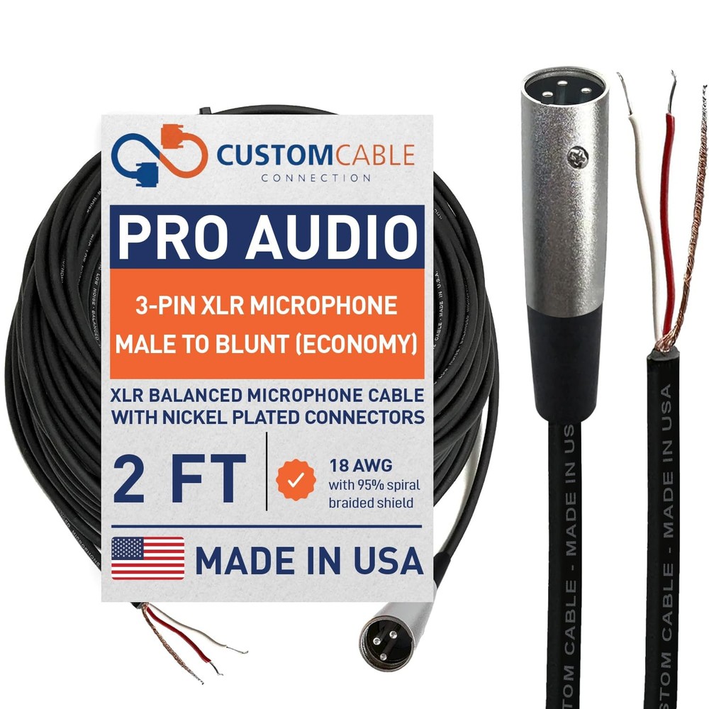 Custom Cable Connection 2Ft XLR Mic Cable