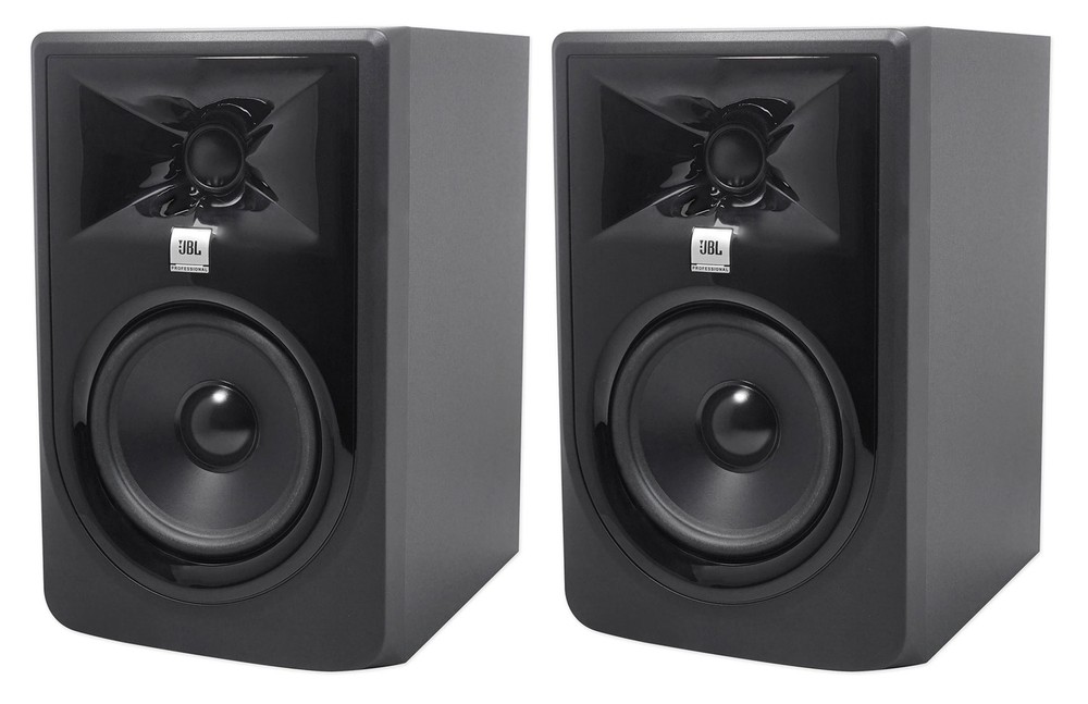 (2) JBL 305PMKII 5″ Powered Studio Reference Monitor Monitoring Speakers