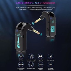 2.4G Wireless Guitar Rechargeable Transmitter And Receiver 2 Hours Fully Change