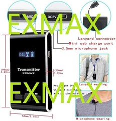 EXMAX ATG-100T 195MHz Wireless Tour Guide System for Travel，Church Translation