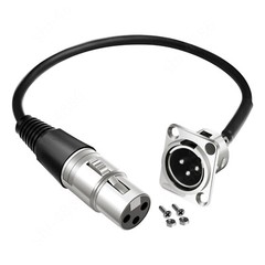 Premium XLR Pass Through Cable Panel Mount No Solder For Floor/Stage Box11.8inch