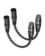 High-Speed Short XLR Cables 2 Pack 6 Inch – Tangle-Free and Noise Resistant