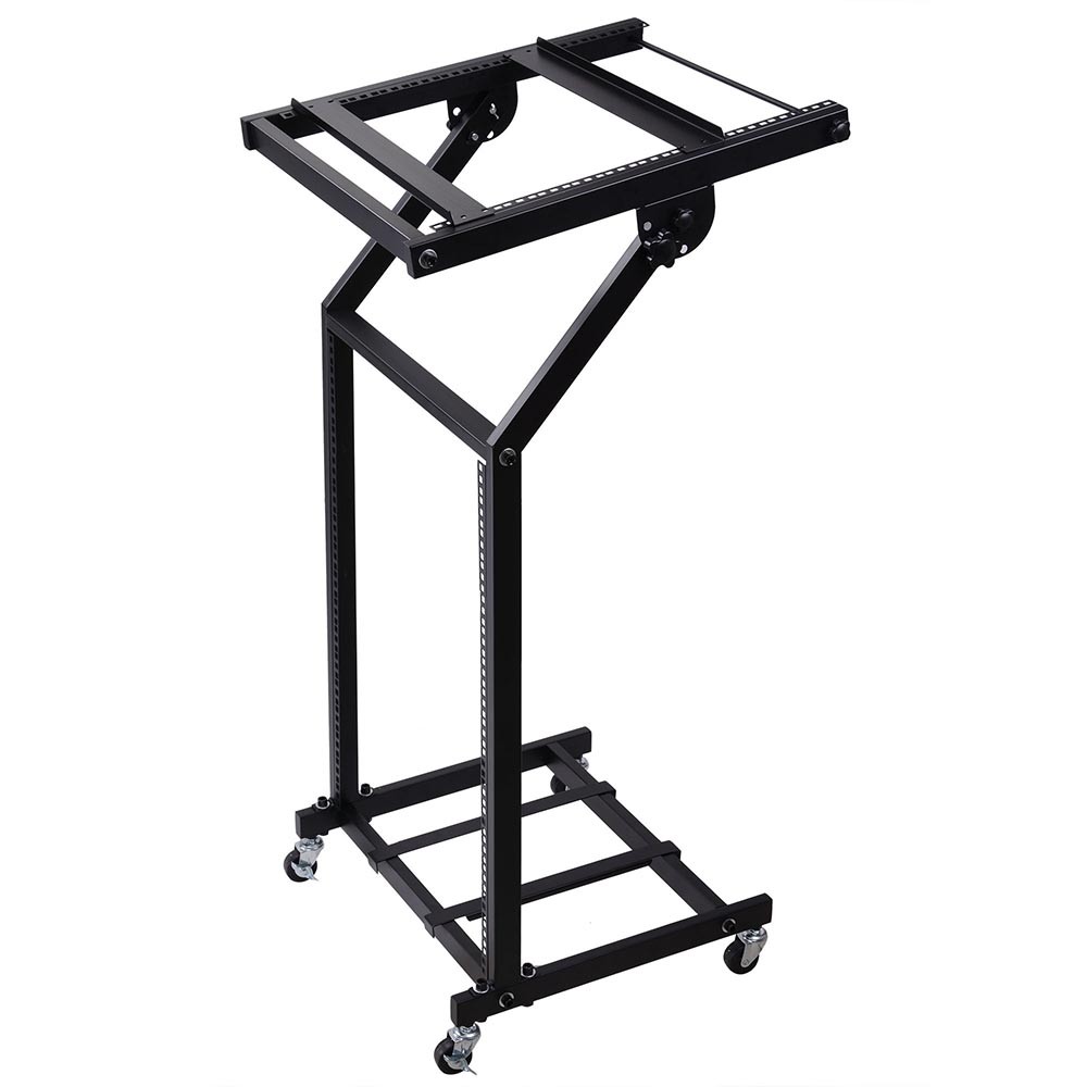 19″ 12U Rack Mount DJ Mixer Stand Studio Equipment Cart Stage Music Party Show