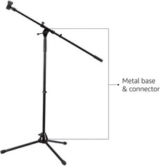 Tripod Boom Microphone Stand, Height Adjustable with Metal Base – Amazon Basics