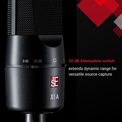X1 A Microphone 20Hz to 20kHz Frequency 48V Phantom Power Low Impedance 50 Ohms