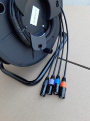 100 FT 4 Channel CAT-5 Snake Tactical Shielded w/Neutrik Ethercon Digitalon Reel