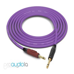 Canare Quad L-4E6S Instrument Cable | Silent 1/4″ TS to 1/4″ TS | Purple 30 Ft
