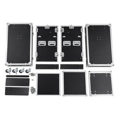 14U PA DJ Rack DJ Cabinet with 2 Table Tops Network Pro Stereo Rack with 4 Wheel