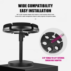 Multi Microphone Holder, Wired and Wireless Mic Holder for Stand, Hold Up to …