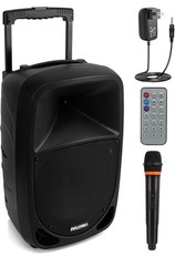 Open Box New Pyle 1000W Portable Bluetooth PA Speaker Wireless MIc PSBT105A