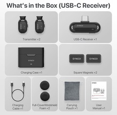 SYNCO Mini Wireless Microphone with AI Noise Cancellation Type-C For Phone Vlog