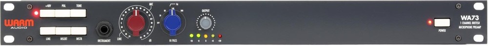 Warm Audio WA73 Microphone Preamp 1.75 inches (Height only), Black