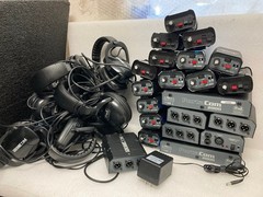 LOT OF Portacom BP-2000 BP-200 Anchor BELTPACK W/ 8 HEADSETS