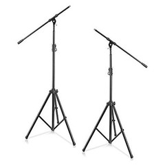 2 Pack Adjustable Black Microphone Stand with Boom Arm Perfect for Studio Con…