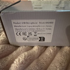 Haomuren MU900 USB Wired Microphone with Boom Arm Stand, RGB, Black