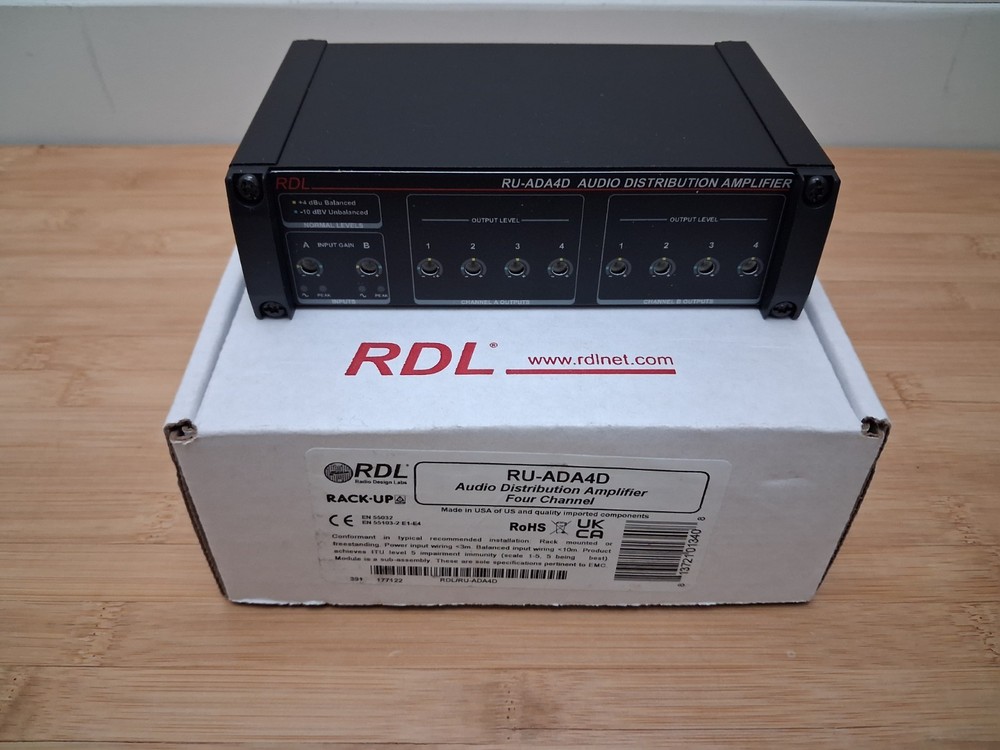 Radio Design Labs RDL RU-ADA4D Four Channel Audio Distribution Amplifier