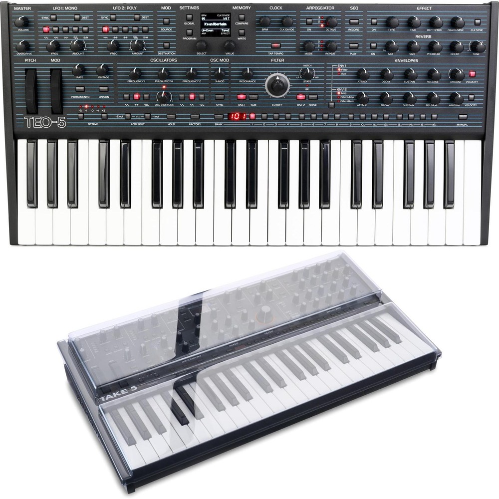 Oberheim TEO-5 Compact Polyphonic Analog Synthesizer with Decksaver