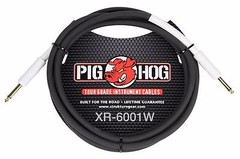 1ft Pig Hog 1/4″ Mono Male/Male, 8mm/OD 14AWG Instrument Cable, XR-6001W