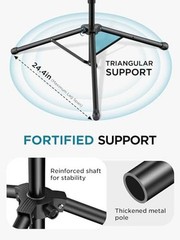 Mic Stand, 6 in Microphone Stand Floor with Tablet Phone Holder Height 1