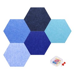 Acoustic Panels with 10 Push Pins (Dark Blue,Sky Blue,Blue,Light Blue,Deep Blue)