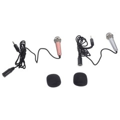 2Pcs Durable Miniature Microphone for Phone Live Broadcast Alloy Assorted Colors