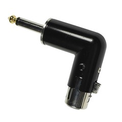 HQRP 3-Pin XLR Female to 1/4″ Male TS Angle Adapter Positions Right Left and 90°