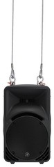 2) Mackie SRM450V3 SRM450-V3 1000w 12″ Powered Speakers+Transport Cart+3) Mics