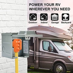 30 Amp RV Power Outlet Box – Upgraded Preset Hole – Easy Knock