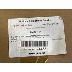 Hayner-Seek Sound Console Model P2 Podcast Equipment Bundle Mic Stand & Cables