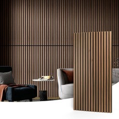 2 Wood Slat Acoustic Panels for Wall and Ceiling – 3D Fluted Sound Absorbing …