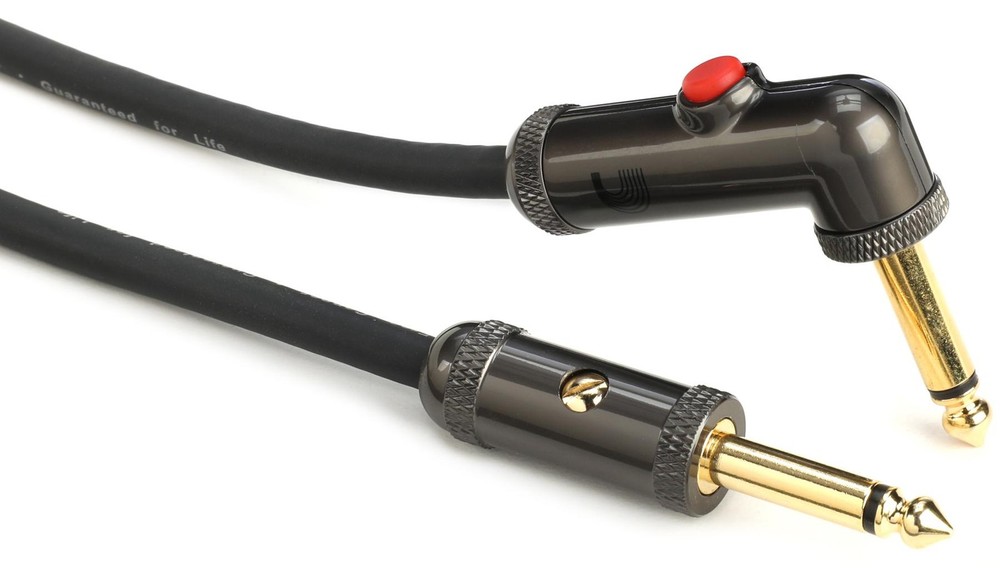 D’Addario PW-AGLRA-10 Circuit Breaker Latching Cut-Off Switch Cable – 10′ Right