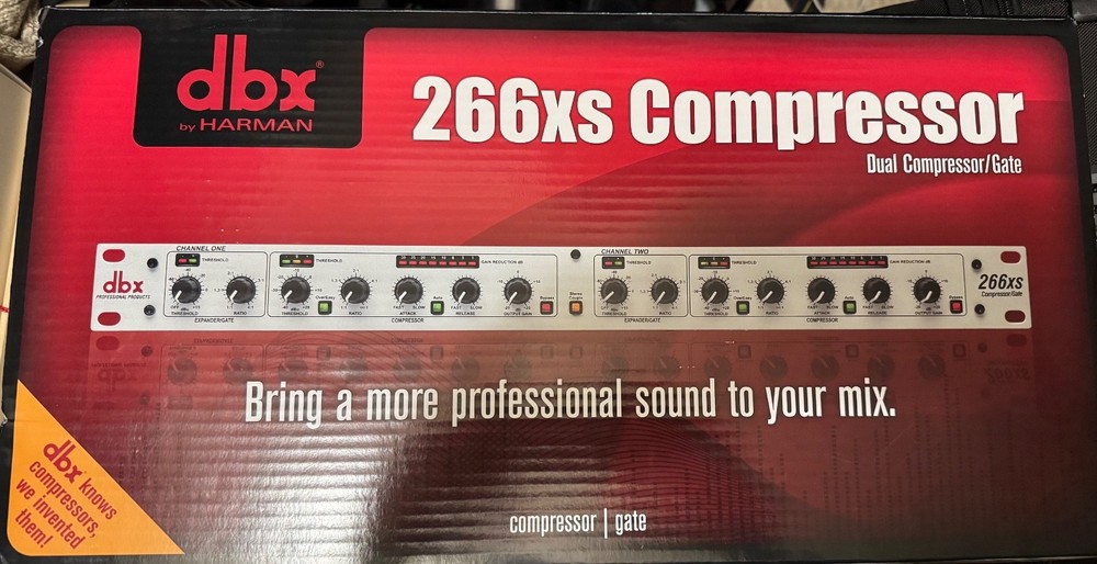 DBX 266XS Two Channel Compressor / Gate Open Box Never Used
