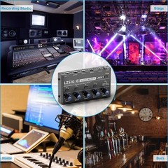 Mini Audio Mixer, Stereo Line Mixer for Sub-Mixing, Ultra Low-Noise, 4-Channe…