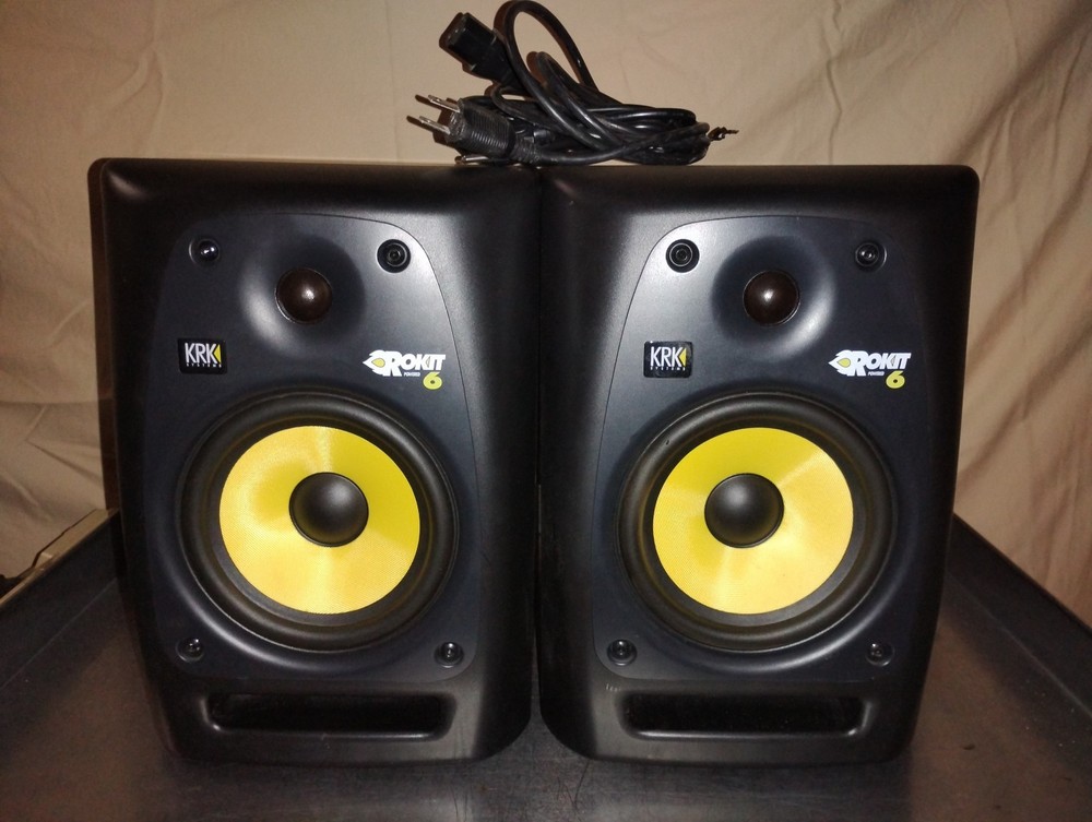 KRK Rokit 6 Pair RPG2 G3 Studio Monitors Recently Serviced Working Well Together