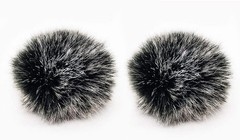 2-Pack Lavalier Wind Muffs for Microphone 0.4 Inch Windshield Windscreens