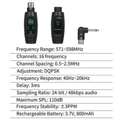 UHF Professional Wired To Wireless Microphone Converter Micphone Transmitte QTOJ